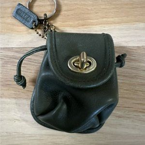 Coach green change purse